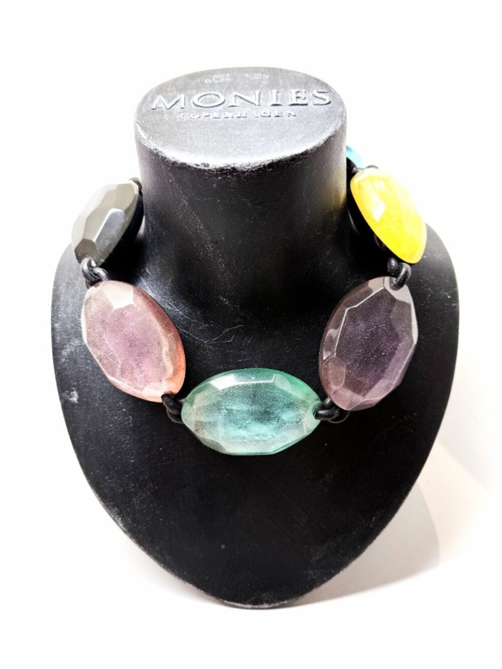 Gerda Lynggaard Monies Multi Color Foil Acrylic Statement Necklace